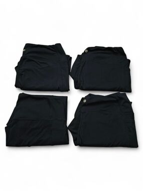 Bundle of 4 Danskin Black Cropped Leggings XL High Rise Stretch Activewear Pants